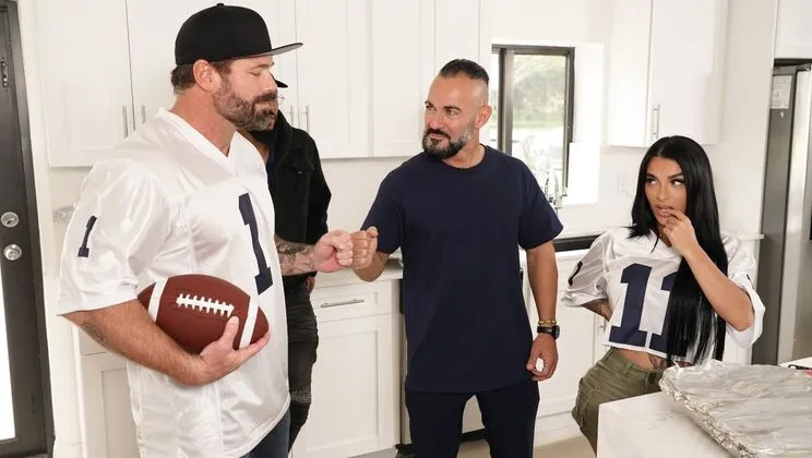 Hot brown haired Egyptian Arab girl took GI Joey’s huge prize on Match Day